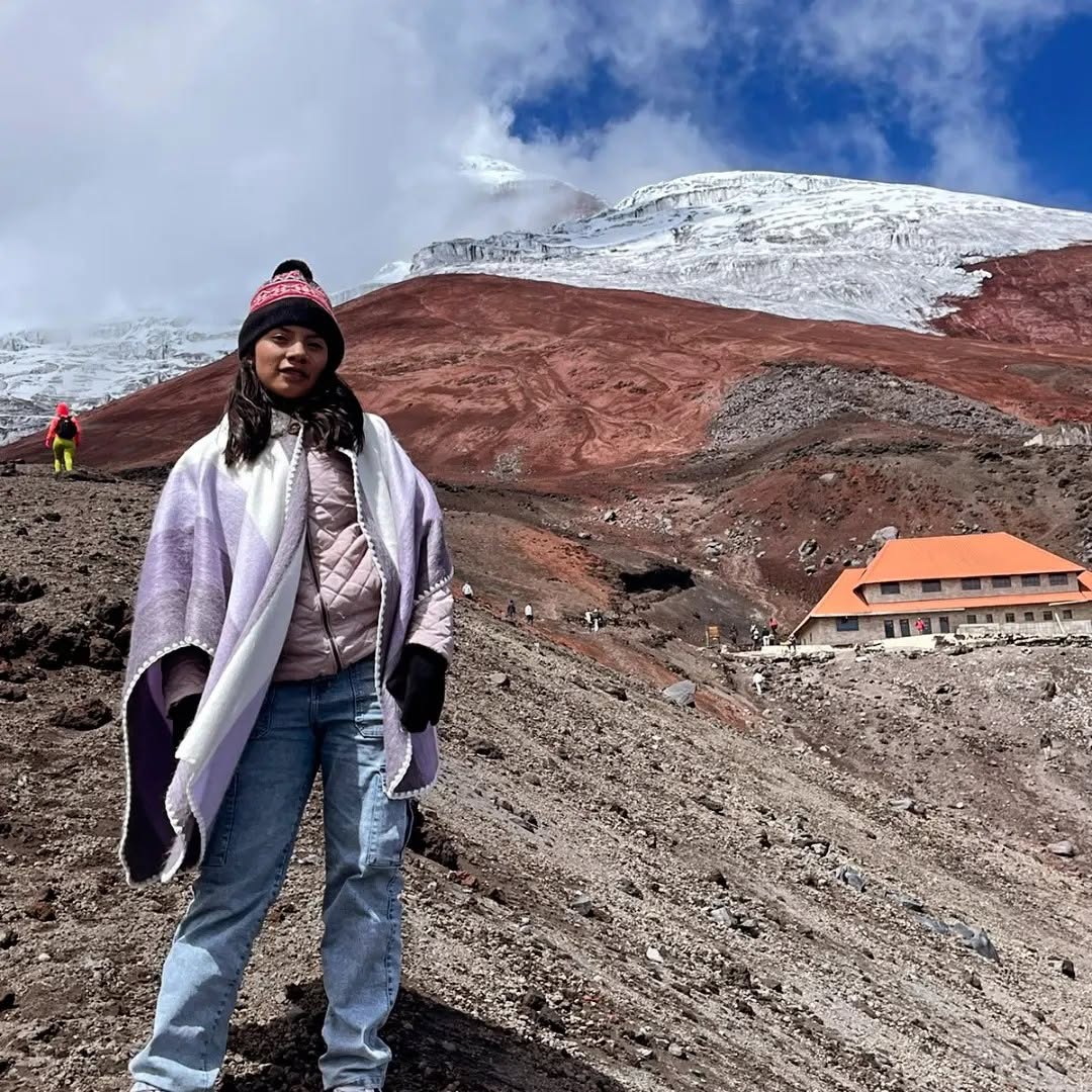 Cotopaxi National Park Day Tour Hiker exploring the Cotopaxi highlands below the volcano.